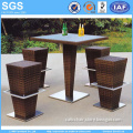 Modern Design Rattan Bar Table and Stool for Outdoor Furniture